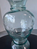 Large Aqua Green Recycled Glass Vase