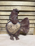 Farmhouse Style Handmade Rooster Wall Pocket
