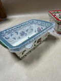 3-Piece Temptations Mini Loaf Ceramic Pans With Lids
