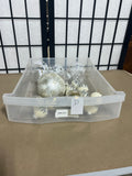 20 pc Clear Glass/Gold Ornaments, Lot D