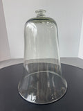 Blown Glass Smoky Tall Vintage Bell Jar