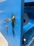 Blue Metal File Cabinet, 4 Drawers, with Key***HEAVY ITEM***READ DETAILS ON PICK UP POLICY***