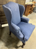 Henredon Blue Wing Back Chair, B