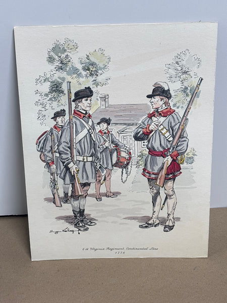 6TH Virginia Regiment, Continental Line Print by Eugene Leliepvre - PRINT ONLY