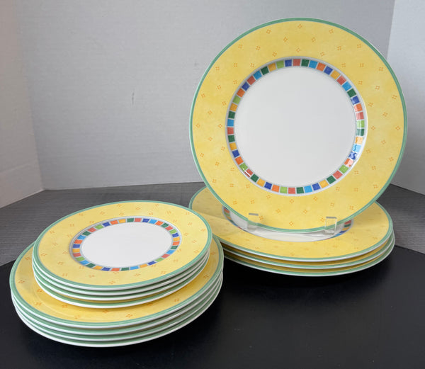 (B) 12-Piece Villeroy & Boch Twist Alea Limone China Set
