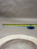 Silver Chain with Blue Glass Pendant