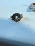 Etched Heart Sterling Silver Stud Earrings