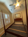 Queen Poster Bed with Side Rails, Support Slats and Hardware.