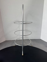 Silver Metal 3-Tier Dessert Stand