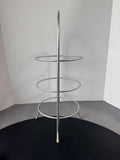 Silver Metal 3-Tier Dessert Stand