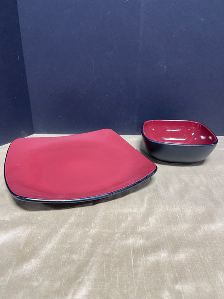 Corelli Hearthstone Stoneware Platter and Bowl