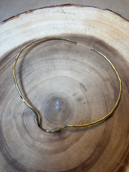 (C) Gold Tone Omega Necklace