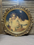 The Calamady Children Print with Ornate Gold Frame