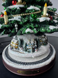 The Bradford Exchange Thomas Kinkade The Heart of Christmas Tree with Rotating Train (WORKS)