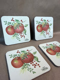 Lenox Williamsburg Apples Corkback Coasters - Set Of 4 - (B)