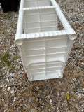 4 Tier Small White Plastic Garage Shelving Unit, Lightweight