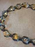 Clear/Yellow Tinted Beaded Choker