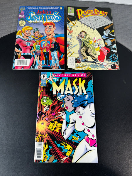 (K) Trio of Vintage Comics: Roger Rabbit, Archie & The Mask