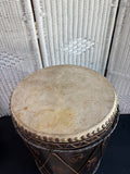 20” Carved Wooden African Drum