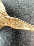10-Piece Unbranded Vintage Sterling Silver Spoons with Daisy Pattern