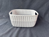 5-Piece Plastic Grey Storage Basket Lot