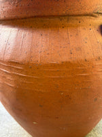 Burnt Orange Glazed Pottery Planter