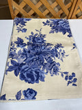 Set of 4 Cream/Blue Floral Placemats