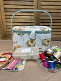 Floral Sewing Box with String/Asst Items