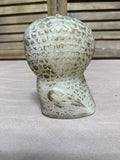 Cream Gold Owl With Orange Eyes Candle / Unused (C)