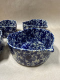 4 Piece Blue Agate Bennington Pottery Soup Bowls (F)