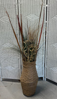 Large Dried Arrangement in Vintage Woven Basket