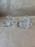 Pair Of Glass Flower Bud Vases