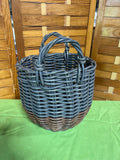 Gray & Brown Basket with Handles