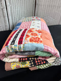 Hand Made Patchwork Floral Reversible Quilt (A)