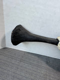 Signed Rustic Wooden Hanging Trumpet Angel AS IS (READ DESCRIPTION CAREFULLY)