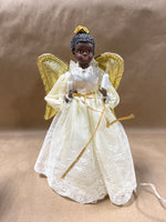 Pair Of Christmas Angels — 1 Lights Up And WORKS