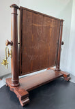 Wooden Vintage Tabletop Swing Vanity Mirror with Brass Candle Sconces AS IS (READ DESCRIPTION CAREFULLY)