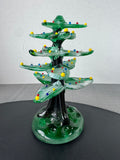Signed J. Svoboda Karlov Czech Blown Art Glass Christmas Tree Sculpture