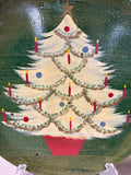 Handpainted Round Christmas Tray
