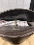 FOUNT Dark Brown Leather Shoulder Bag