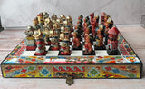 Peruvian Incas v/s Conquistadors Vintage Portable Chess Set