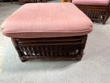 Lexington Rattan Wicker Chair & Ottoman with Cushions