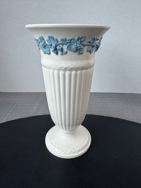 Wedgwood Lavender on Cream Trumpet Vase