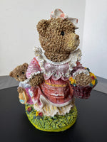 Bear in Dress Vintage Lightweight Resin Statue