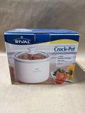 White Rival Crock Pot 1.5QT - Appears Unused // 2 Available // PRICED INDIVIDUALLY