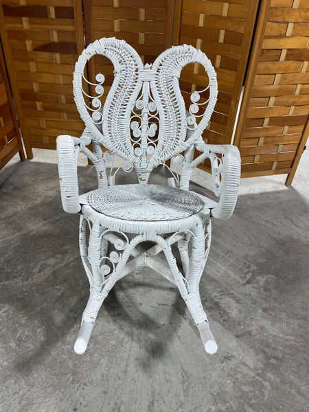 White Wicker Rocking Chair