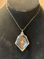 Sterling Necklace with Crystal Pendant