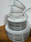 43-Piece Noritake 6441 Whitebrook China Set