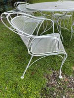 Classic White Metal Patio Table and Chairs Set