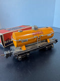 No. 654 Shell Oil Tank Car Vintage Lionel Train for “O” Gauge Track with Box